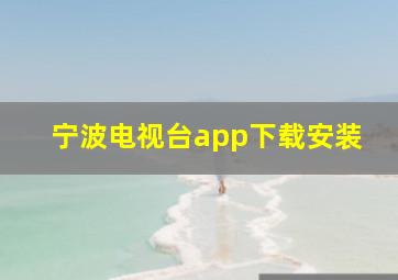 宁波电视台app下载安装