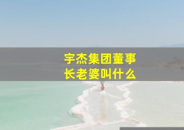 宇杰集团董事长老婆叫什么