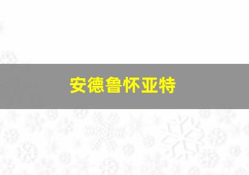 安德鲁怀亚特