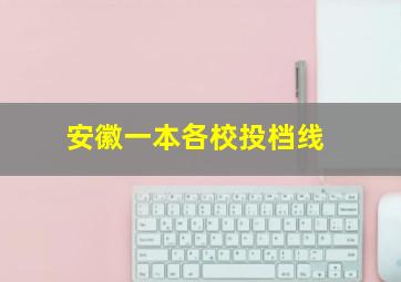 安徽一本各校投档线