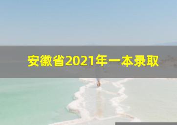 安徽省2021年一本录取