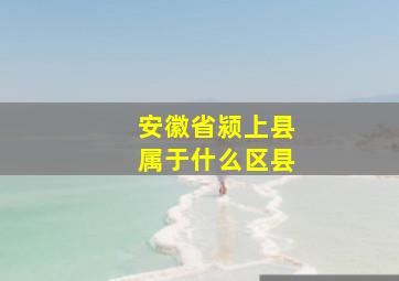 安徽省颍上县属于什么区县