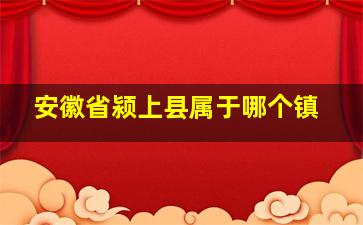 安徽省颍上县属于哪个镇