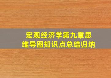 宏观经济学第九章思维导图知识点总结归纳