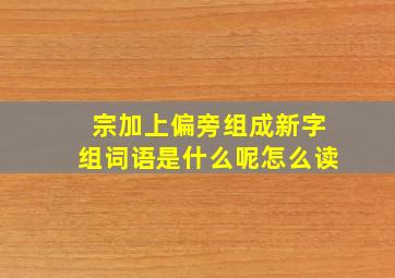 宗加上偏旁组成新字组词语是什么呢怎么读