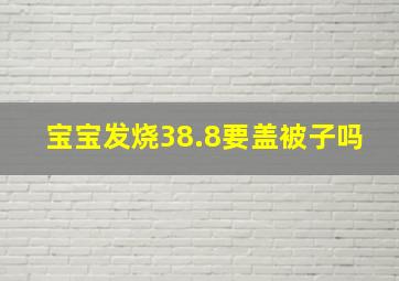 宝宝发烧38.8要盖被子吗