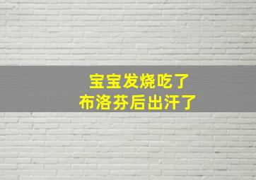 宝宝发烧吃了布洛芬后出汗了