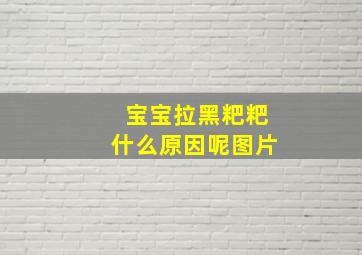 宝宝拉黑粑粑什么原因呢图片