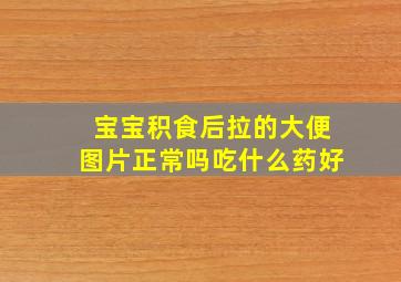 宝宝积食后拉的大便图片正常吗吃什么药好