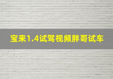 宝来1.4试驾视频胖哥试车