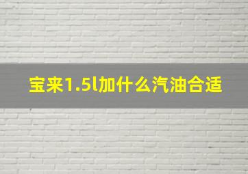 宝来1.5l加什么汽油合适