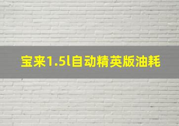 宝来1.5l自动精英版油耗