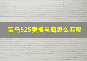 宝马525更换电瓶怎么匹配