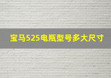 宝马525电瓶型号多大尺寸