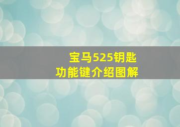 宝马525钥匙功能键介绍图解