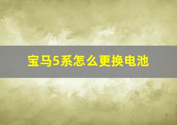 宝马5系怎么更换电池