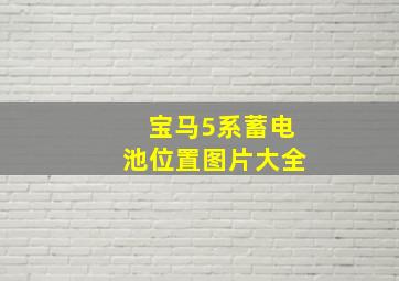 宝马5系蓄电池位置图片大全