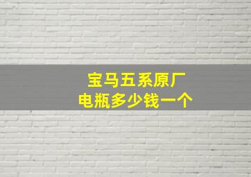 宝马五系原厂电瓶多少钱一个