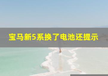 宝马新5系换了电池还提示