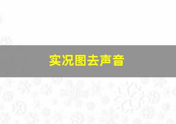 实况图去声音