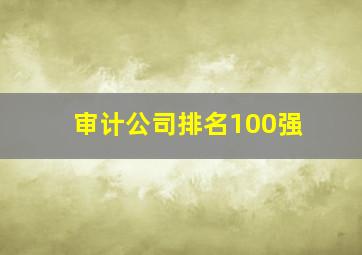 审计公司排名100强