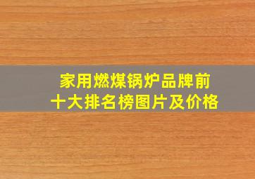 家用燃煤锅炉品牌前十大排名榜图片及价格