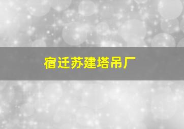 宿迁苏建塔吊厂