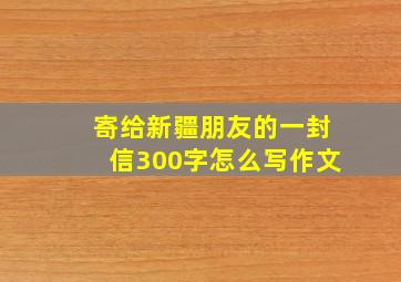 寄给新疆朋友的一封信300字怎么写作文