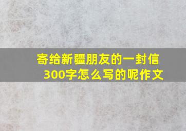 寄给新疆朋友的一封信300字怎么写的呢作文