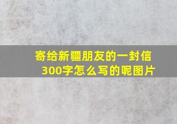 寄给新疆朋友的一封信300字怎么写的呢图片