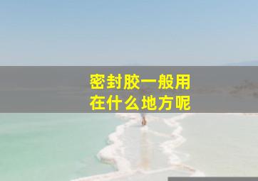 密封胶一般用在什么地方呢