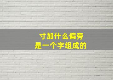 寸加什么偏旁是一个字组成的