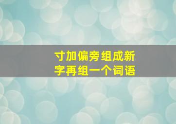 寸加偏旁组成新字再组一个词语