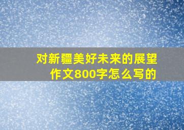 对新疆美好未来的展望作文800字怎么写的