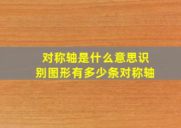 对称轴是什么意思识别图形有多少条对称轴