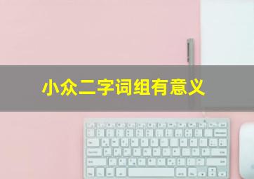 小众二字词组有意义