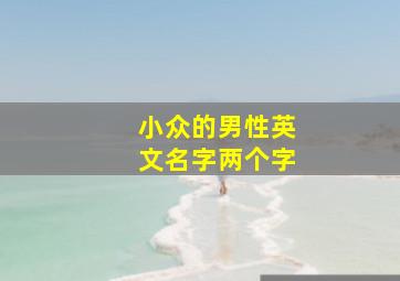 小众的男性英文名字两个字