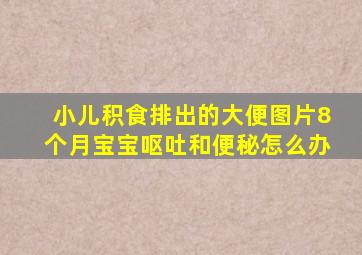 小儿积食排出的大便图片8个月宝宝呕吐和便秘怎么办