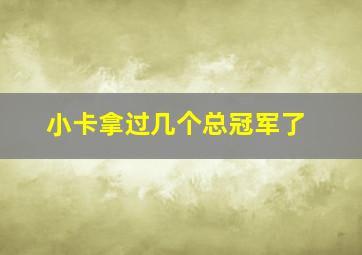 小卡拿过几个总冠军了