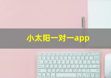 小太阳一对一app