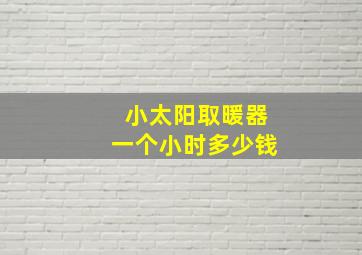 小太阳取暖器一个小时多少钱