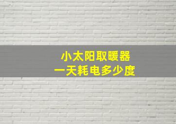 小太阳取暖器一天耗电多少度