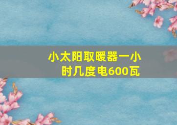 小太阳取暖器一小时几度电600瓦