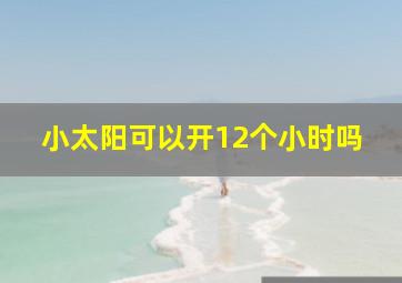 小太阳可以开12个小时吗