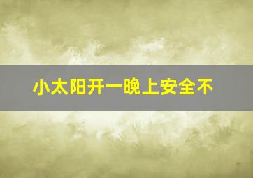 小太阳开一晚上安全不