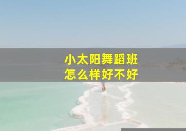 小太阳舞蹈班怎么样好不好