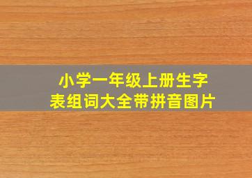 小学一年级上册生字表组词大全带拼音图片