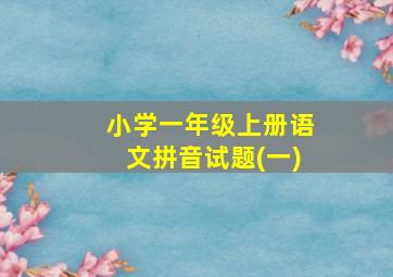 小学一年级上册语文拼音试题(一)