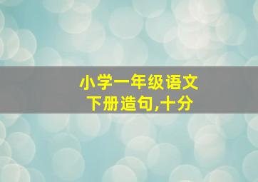 小学一年级语文下册造句,十分