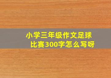 小学三年级作文足球比赛300字怎么写呀